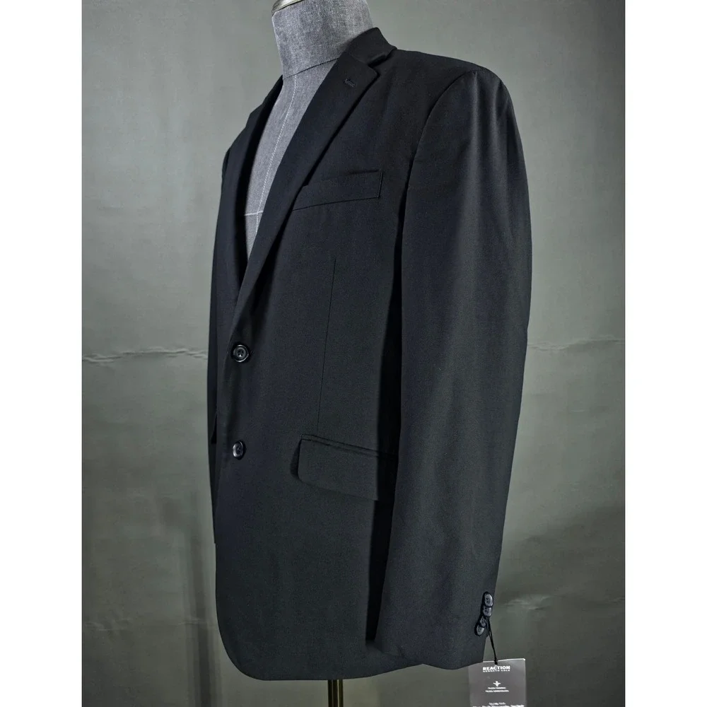 Kenneth Cole‎ Reaction Sport Coat Mens 42R Black Techni-Cole Blazer Suit Jacket